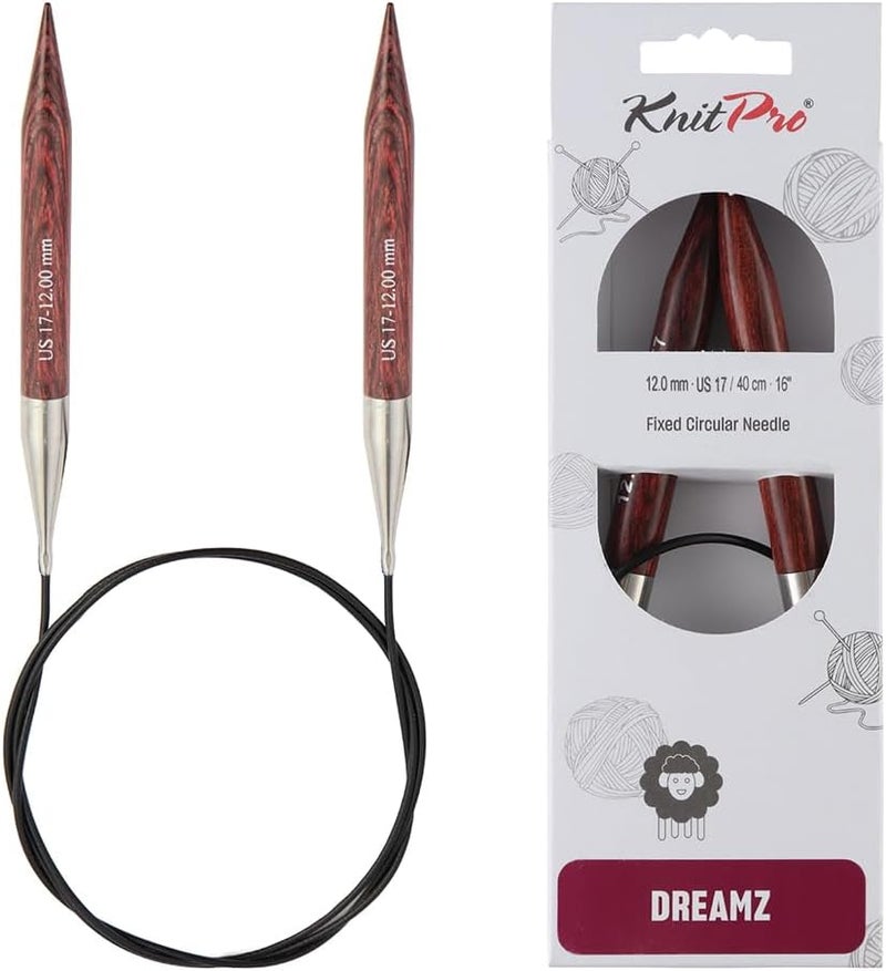 Knit Pro Dreamz Fixed Circular Needles 16" (40cm) | US Size 17 (12mm) - Image 1